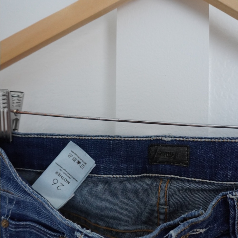 Mother Insider Crop Step Fray Jeans in Not Rough Enough - Picture 2 of 3